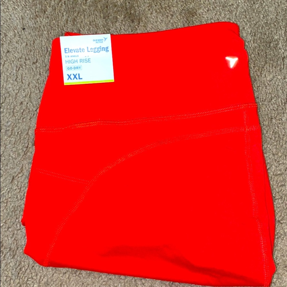 Red leggings